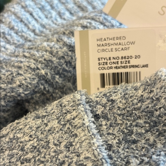 Softies Circle Scarf marshmallow heather spring lake/Infinity scarf - NWT - Picture 2 of 11
